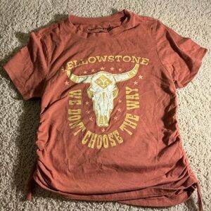 Yellowstone Kids Short Sleeve Graphic Tee - Rust